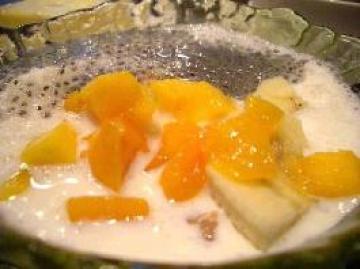 芒果椰汁西米红豆碎冰 做法