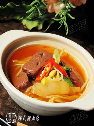 韩式猪血汤做法