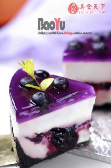 蓝莓冻芝士蛋糕做法
