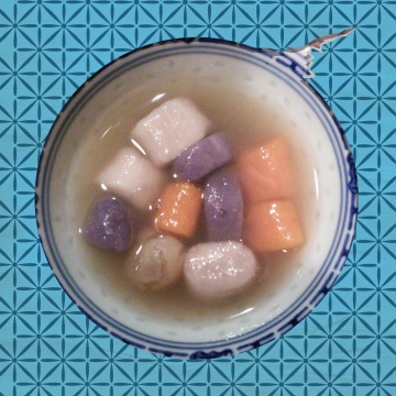 芋头番薯粉圆甜汤做法