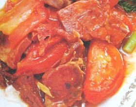 番茄牛肉片做法