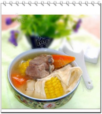 腐竹玉米马蹄汤做法