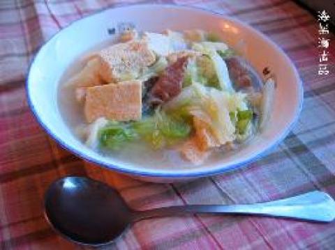白菜炖冻豆腐做法