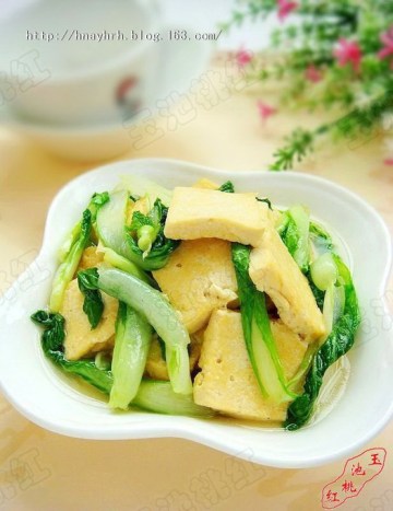 小白菜炒豆腐做法
