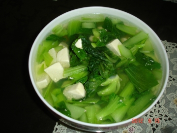 简单菜青菜豆腐汤做法