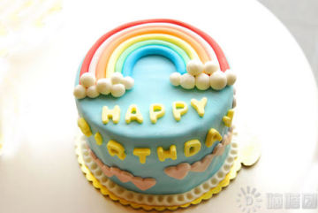 彩虹糖塑蛋糕做法