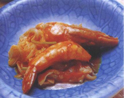 白菜炒大虾做法