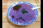 小吃 紫地瓜粥配咖哩猪肉碎