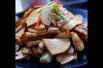 小吃 豆腐干蘑菇炒肉片