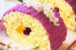 小吃 香芒紫薯蛋糕卷