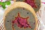 小吃 紫红色的季节―桑葚蛋糕卷
