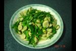 小吃 蚕豆烩韭菜