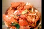 小吃 姜葱炒濑尿虾和海蟹