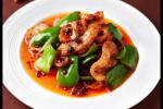 小吃 青椒豆豉盐煎肉