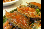 小吃 姜葱焗花蟹