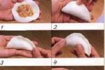 小吃 各式水饺的包法---马蹄饺
