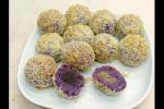 小吃 豆沙(香竽)椰脆紫薯球