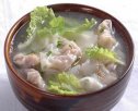 江苏常州小吃 馄饨蔬菜清汤
